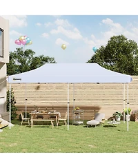 Outsunny 20' x 10' Outdoor Pop-Up Party Tent Cabana with Uv-Resist Roof
