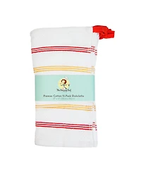 Sloppy Chef Premier Cotton Dishcloths (12 Pack), Striped Pattern, 100% Cotton, 13x13 Absorbent Kitchen Cleaning Dish Towels