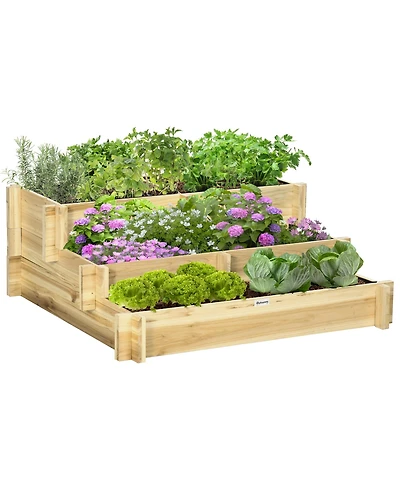 Outsunny 3 Tier Raised Garden Bed for Vegetables