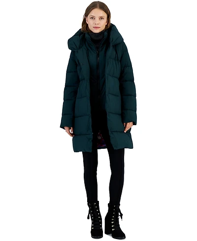 Sam Edelman Women's Oversized-Collar Hooded Puffer Coat