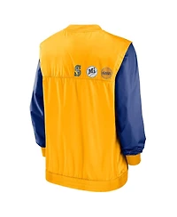 Men's Nike White, Gold Seattle Mariners Rewind Warmup V-Neck Pullover Jacket