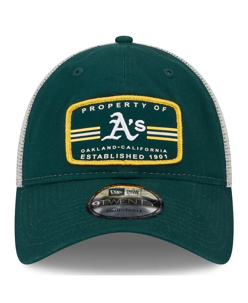Men's New Era Green Oakland Athletics Property Trucker 9TWENTY Snapback Hat
