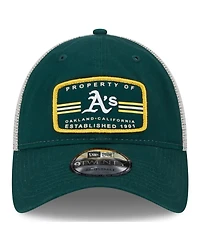 Men's New Era Green Oakland Athletics Property Trucker 9TWENTY Snapback Hat
