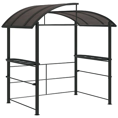 Outsunny 8' x 5' Grill Gazebo Shelter with Vented Pc Roof, Side Shleves