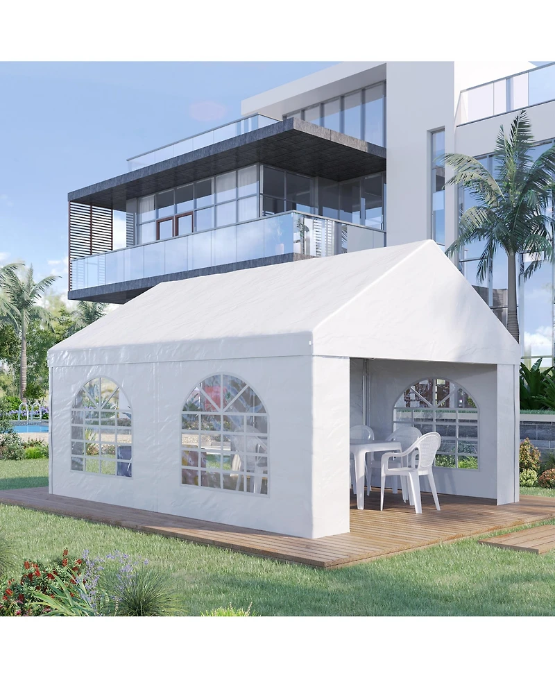 Outsunny 13' x 16.5' Heavy-duty Large Wedding Tent with Sidewalls,