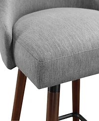 Bagford 26" Swivel Counter Stool with Legs Fabric