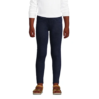 Lands' End Big Girls Iron Knee Denim Jeggings