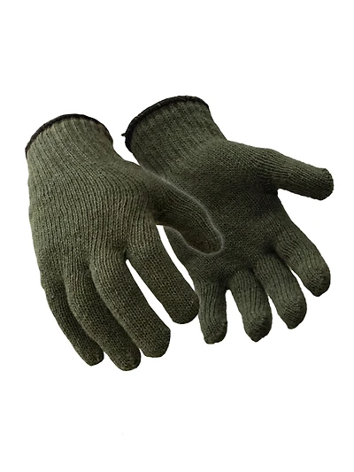 RefrigiWear Men's Wool Glove Liners - Insulating Base Layer for Winter Work Gloves (Pack of 12 Pairs)