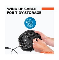Sylvania Plus Portable Tire Inflator - Led Digital Display Gauge - Led Work Light
