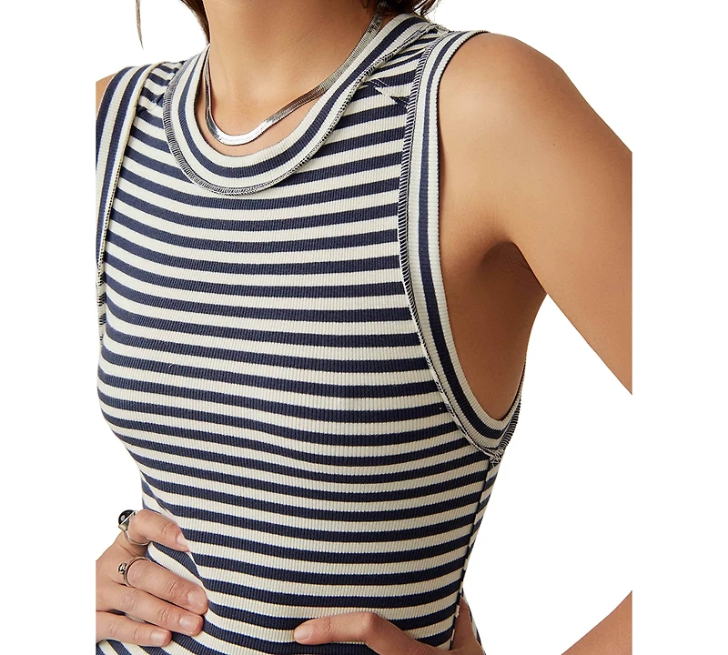 Free People Women's Kate Striped Sleeveless Tee