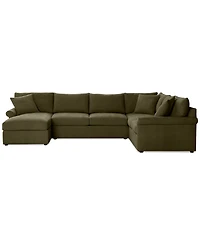 Closeout! Wrenley 138" 3-Pc. Fabric Sectional Chaise Sofa, Created for Macy's