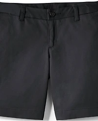 Lands' End Big Girls School Uniform Slim Plain Front Blend Chino Shorts