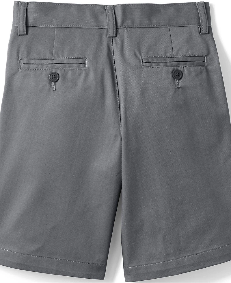 Lands' End Men's School Uniform Boys Plain Front Blend Chino Shorts