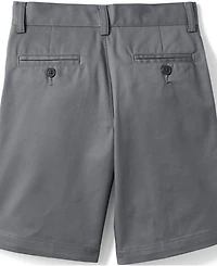 Lands' End Men's School Uniform Boys Plain Front Blend Chino Shorts