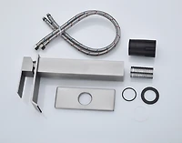 Waterfall Spout Bathroom Faucet, Single Handle Bathroom Vanity Sink Faucet
