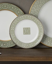 Noritake Infinity Green Platinum 4 Piece Bread Butter/Appetizer Plate Set, Service for 4