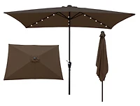 Streamdale Solar Lighted Patio Umbrella with Crank (10' x 6.5')