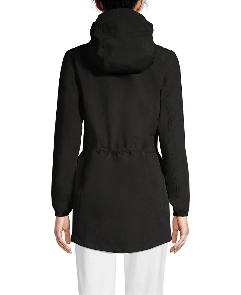 Lands' End Waterproof Hooded Packable Raincoat, Regular & Petite