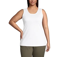 Lands' End Women's Plus Supima Cotton Tunic Tank Top