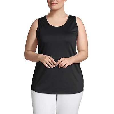 Lands' End Women's Plus Supima Cotton Tunic Tank Top