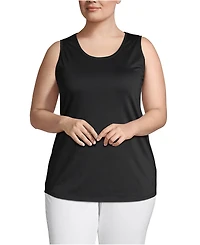 Lands' End Women's Plus Supima Cotton Tunic Tank Top