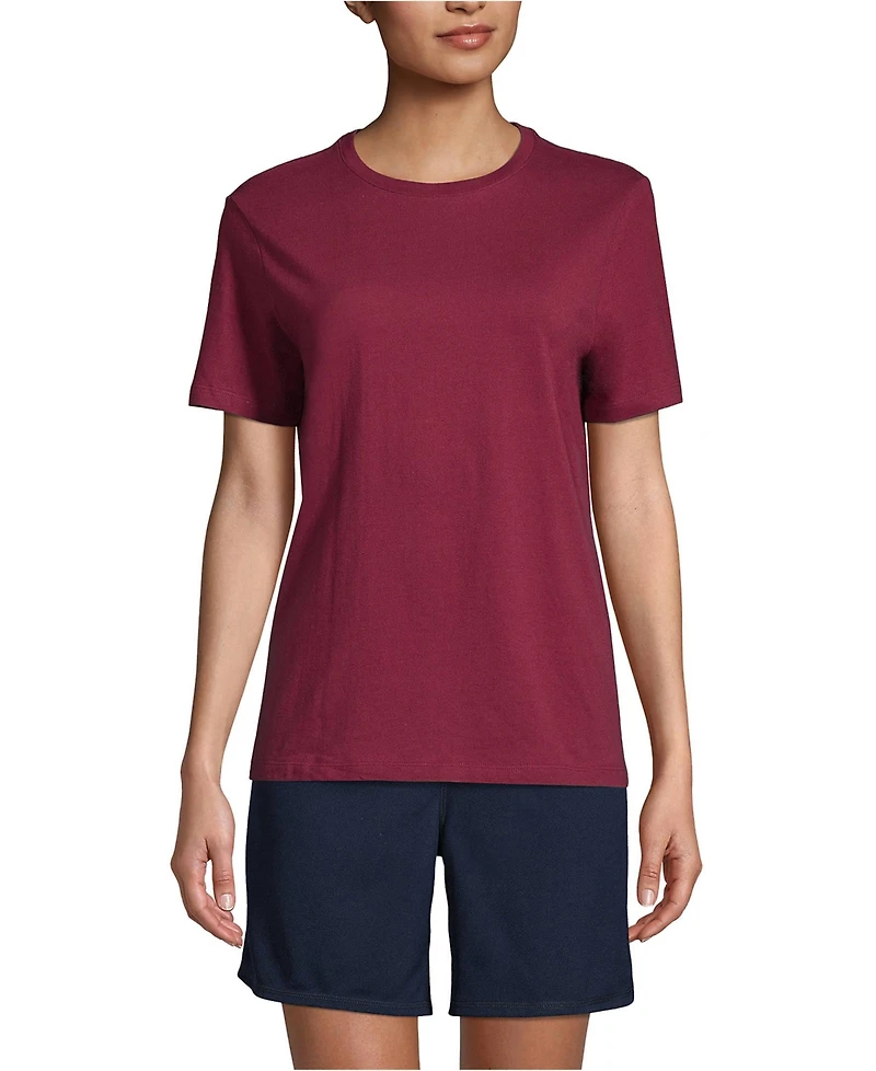 Lands' End Women's Short Sleeve Feminine Fit Essential T-shirt