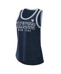 Women's G-iii 4Her by Carl Banks Navy New York Yankees Clubhouse Tank Top