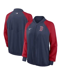 Women's Nike Navy Boston Red Sox Authentic Collection Team Raglan Performance Full-Zip Jacket