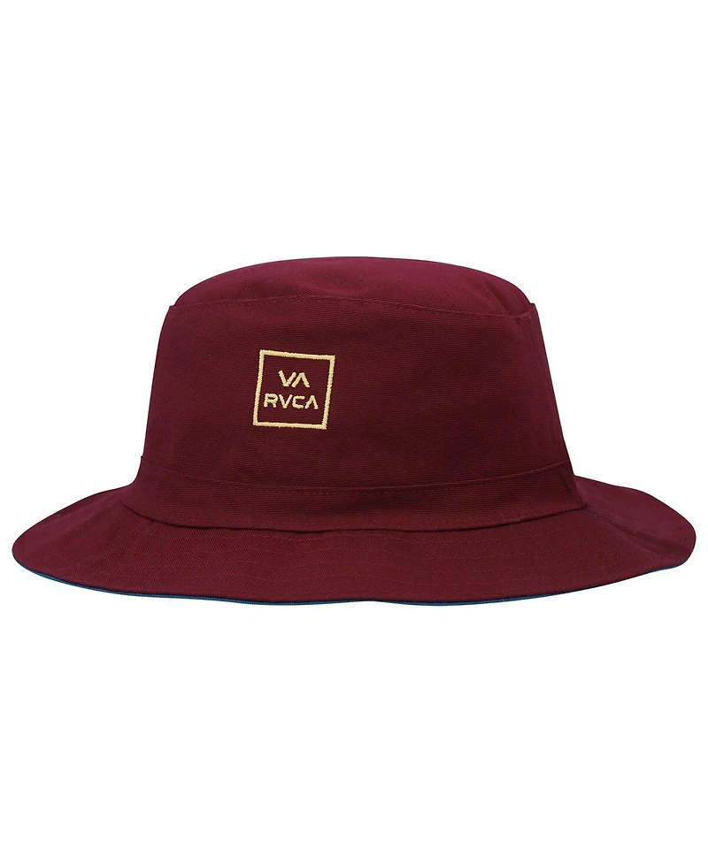 Men's Rvca Blue, Maroon Reversible Bucket Hat