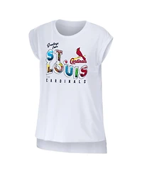 Women's Wear by Erin Andrews White St. Louis Cardinals Greetings From T-shirt