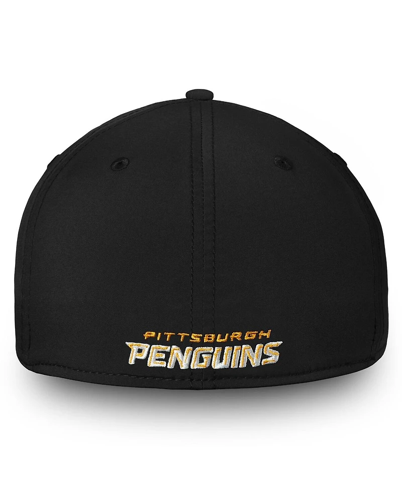 Men's Fanatics Black Pittsburgh Penguins Core Primary Logo Flex Hat