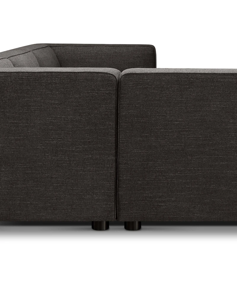 Kyle 3 Piece Stain-Resistant Fabric Sectional