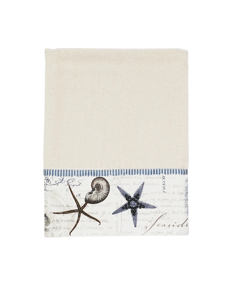Avanti Antigua Starfish & Seashells Cotton Bath Towel, 25" x 50"