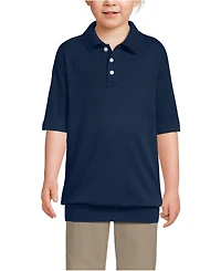 Lands' End Girls School Uniform Short Sleeve Banded Bottom Polo Shirt