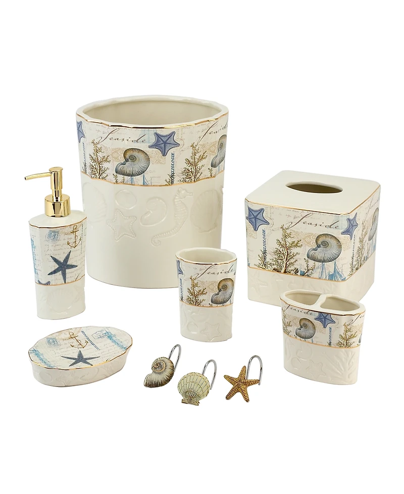 Avanti Antigua Starfish & Seashells Ceramic Tumbler