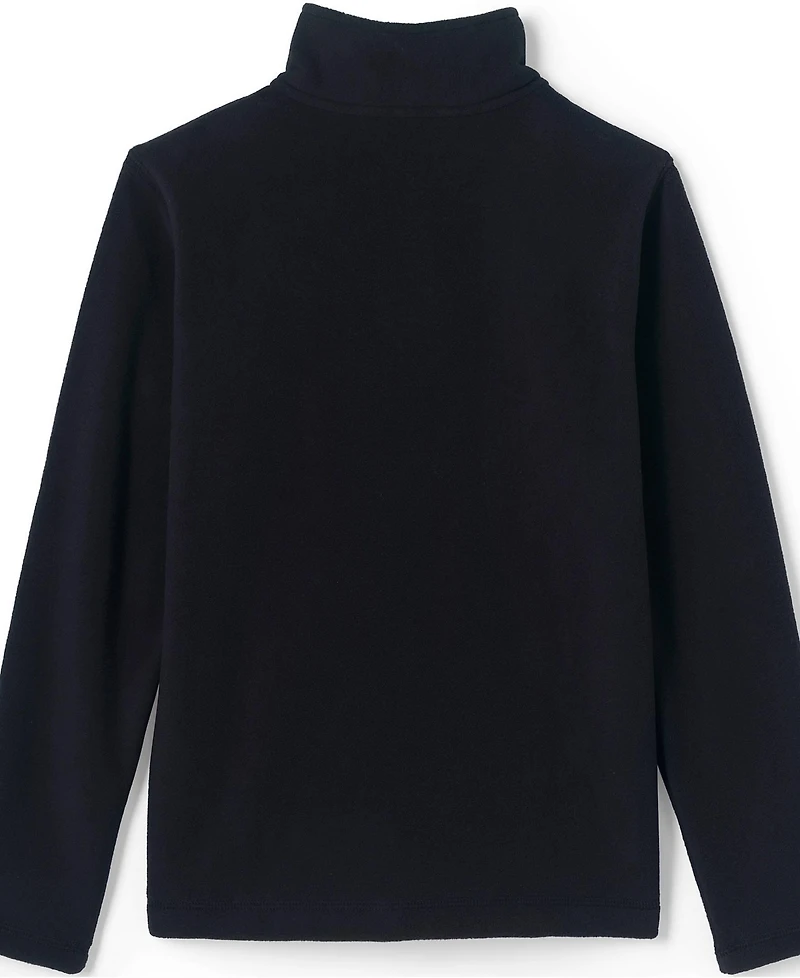 Lands' End Girls School Uniform Lightweight Fleece Quarter Zip Pullover