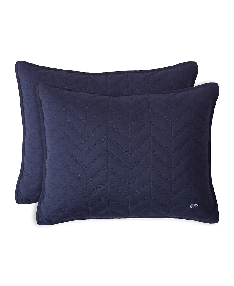Closeout! Lacoste Home Herringbone Stitch Quilt Set