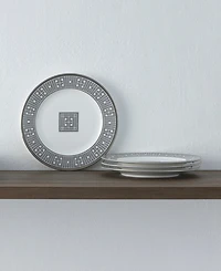 Noritake Infinity Graphite 4 Piece Bread Butter/Appetizer Plate Set, Service for 4
