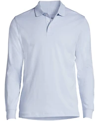 Lands' End Men's Long Sleeve Interlock Polo Shirt