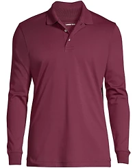 Lands' End Men's Long Sleeve Interlock Polo Shirt