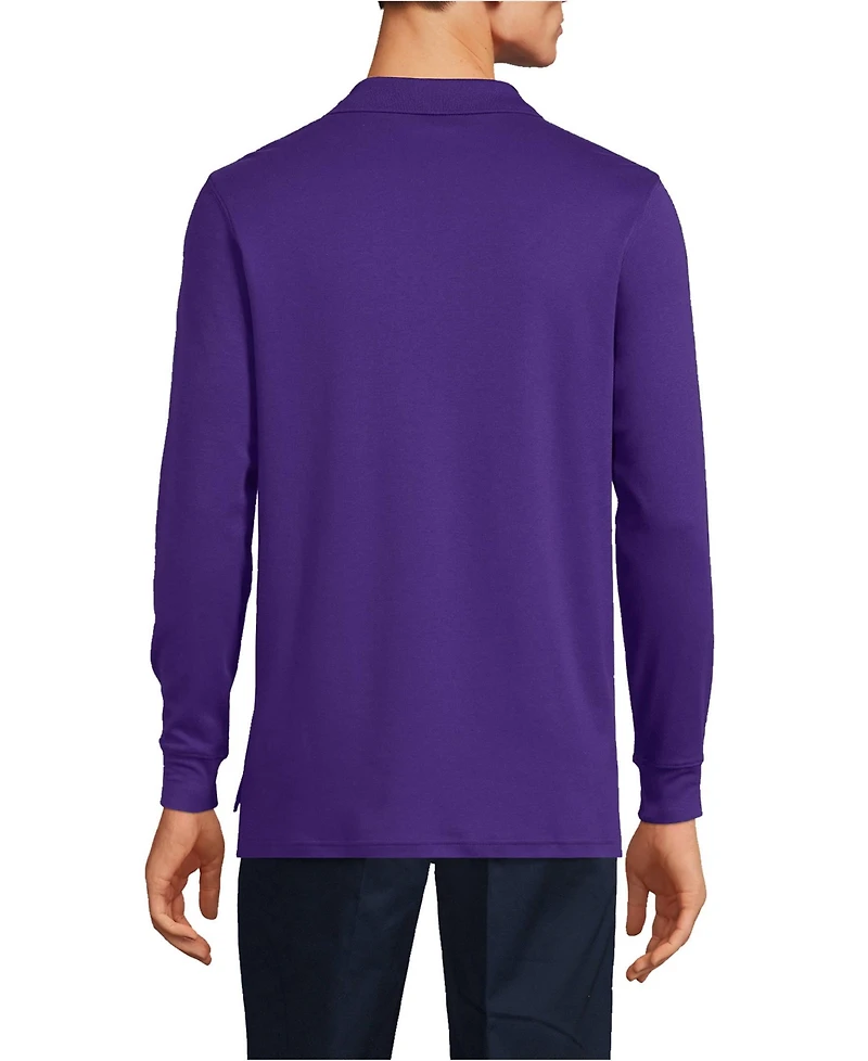 Lands' End Men's Long Sleeve Interlock Polo Shirt