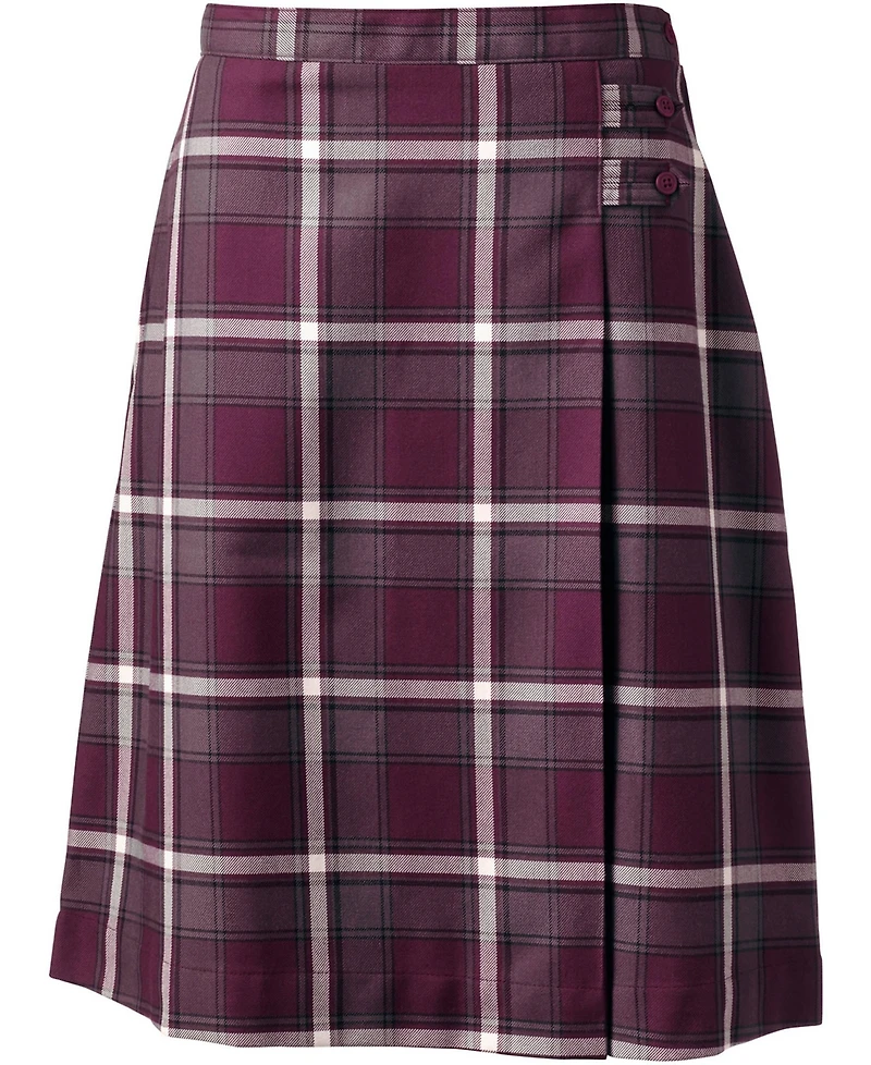 Lands' End Women's Plaid A-line Skirt Below the Knee