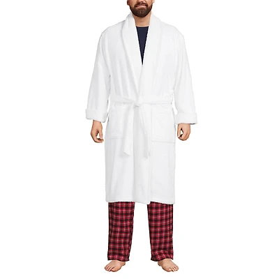 Lands' End Big & Tall Calf Length Turkish Terry Robe