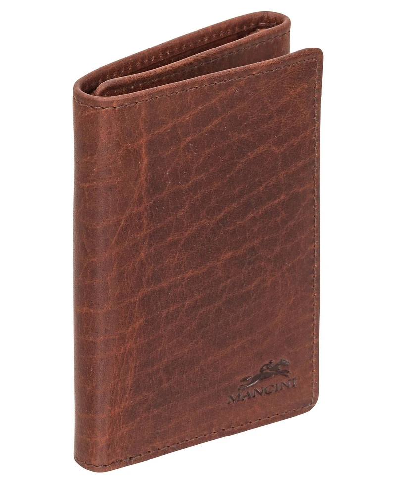 Mancini Men's Buffalo Rfid Secure Trifold Wallet
