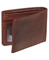 Mancini Men's Buffalo Rfid Secure Left Wing Billfold Wallet
