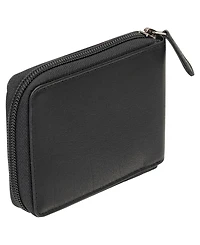 Mancini Men's Buffalo Rfid Secure Zippered Billfold Wallet with Removable Passcase
