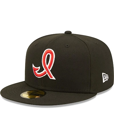 Men's New Era Black Indianapolis Indians Authentic Collection Team Alternate 59FIFTY Fitted Hat