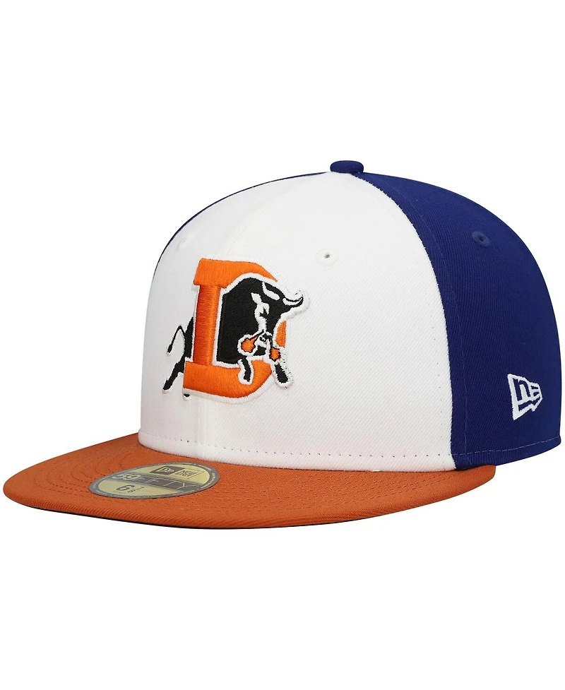 Men's New Era White Durham Bulls Authentic Collection Team Alternate 59FIFTY Fitted Hat