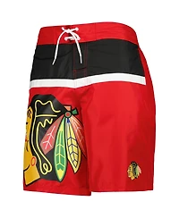 Men's Starter Red Chicago Blackhawks Sea Wind Swim Trunks