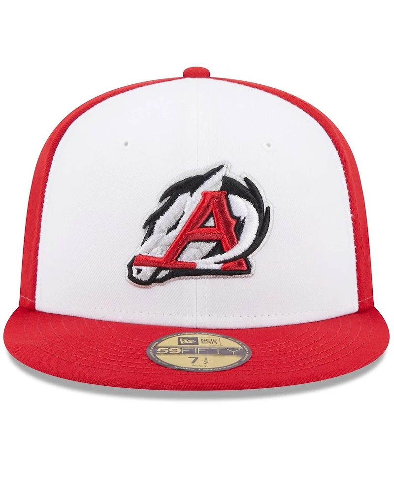 Men's New Era White Arkansas Travelers Authentic Collection Alternate Logo 59FIFTY Fitted Hat